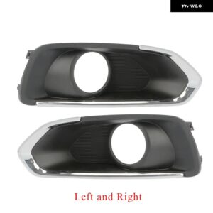スズキ フロントバンパー フォグライト カバー カーランプ フード フォグライト ガーニッシュ シェル SX4 S-クロス 2013-16 外装 - Left and Right