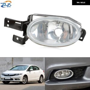 フロント フォグランプ フォグランプ シビック 2012 2013 FB2 FB3 フロントバンパー ランプ FOGLIGHT フォグランプ メガネ レンズ 付きアルミボウル - Left Side