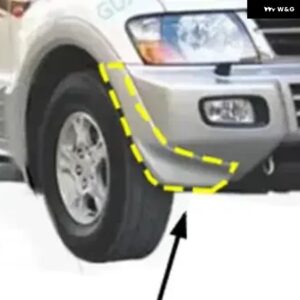 1 2個 フロントバンパー ボード パジェロ V73 フロントバンパー エクステンション モンテロ 2000-2003 V75 V77 MR520209 SHOGUN 5 ドア - Right Side
