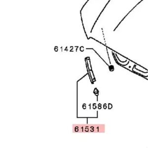 1 4個 フードカバー ASX ボンネット ゴム耐候性ストリップフロントカバー シールストリップウェザーストリップ 5902A134 5902A171 - 5902A173 R