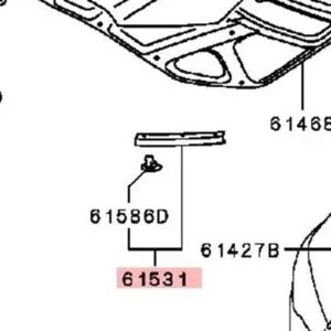 1 4個 フードカバー ASX ボンネット ゴム耐候性ストリップフロントカバー シールストリップウェザーストリップ 5902A134 5902A171 - 5902A173 L