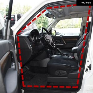 1個 ベージュゴムシール パジェロ 5 ドア専用 V70 5725A113 ポストストリップ モンテロ V90 ウェザーストリップオープニングインナー将軍 - Front Left