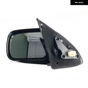 1個 ブラック LHD サイドミラー アウトランダー 2003-2007 CU MR991889 リア パーキング ガラスエアトレック ウィンカーランプ なし 3 ワイヤー - Left