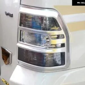 2個 リアライトクロームブラック フレーム パジェロ V97 テールランプカバー モンテロ V93 ハザード灯 プロテクター SHOGUN - Matte Chrome