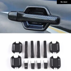 4 8 12個 ドアアウトサイドハンドル パジェロ V70 V90 V80 V60 クローム モンテロ V97 V73 V87 ドアボウルカーボン ステッカー - carbon 12