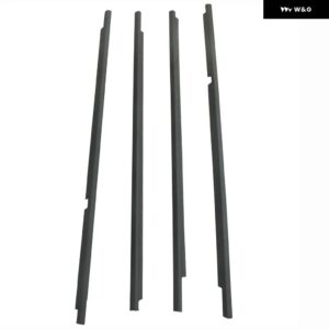 4個 クロームブラック外側窓ゴムランドクルーザー LC100 1998-2007 ウェザーストリップシールガラスラミネート 75740-60030 - 4 pcs black