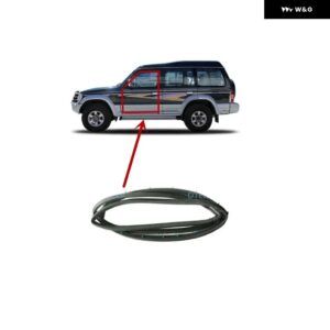 1ピース 専用 5 ドアドアゴムシール パジェロ V30 V20 V40 MR120675 ドアポストストリップ モンテロ 1989-1999 V10 クリップ付き - Front Left