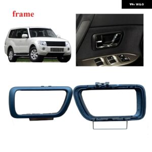 1個 ブラックインナー ドアハンドル フレーム パジェロ V90 MR655490 インナー 装飾 ロックカバー モンテロ V70 2000-2022 将軍 V80 - 4 pcs kit