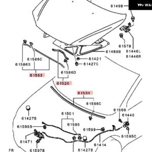 1個 フードゴムランサー CY CX 5902A067 2007-2020 ボンネット ウェザーストリップ 防水 ストリップ EVO 10 5902A096 3 選択 - 3 pieces kit
