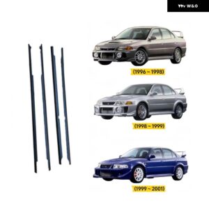 1 4個 MR184661 モールドドア窓ベルトラインランサー 1995-2000 MR184662 MR184663 MR184664 EVO 456 CK00 CN9A CP9A - 4 PCS
