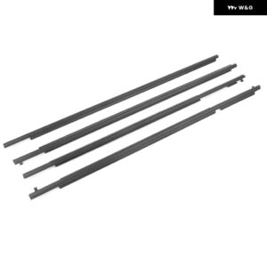 4個 クロームブラックアウトウェザーストリップモールドランドクルーズ プラド 2010--2018 ウェザーストリップ窓ガラスシール 75711-60071 - black