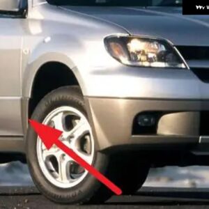 1個 フロント マッドガード アウトランダー 2003-2007 フロントスプラッシュ マッドガード ボードエアトレックアイブロウカバー マッドガード ボード L R - Right Side