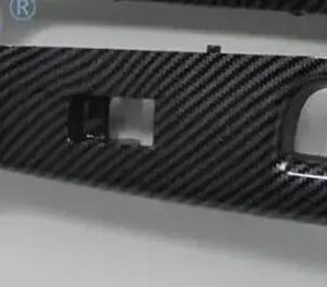 1ピース LHD カーボンブラック WINDOWS スイッチ カバー ランサー CY ボード FORTIS CX ドア 装飾 プレート EVO 10 X 5716A087 - right rear carbon
