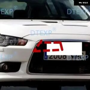 1ピース 中央 グリル ランサー GT OE バンパー ネットフォルティススポーツフロントネット左右ペア CX CY 2007-2016 - R