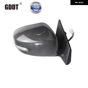 1ピース 9 ワイヤー LHD 自動 折りたたみ サイドミラー ランサー EX リアガラス LED ウィンカーランプ 付きガラス熱 FORTIS GT CX CY - right carbon 9 wire