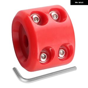 ウインチ ケーブル フックストッパー衝撃吸収ゴムコードプラグカー プロテクター 引っ張り跳ね返りと摩耗を防止牽引フックを - Red