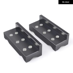 アルミ 1ペア 4インチ 万力ジョー インサート 幅 万力 - 磁気付き - black