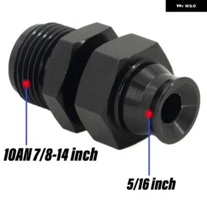 AN6 AN8 AN10 オスフレア 5/16インチ 3/8インチ 燃料ハードライン チューブ フィッティングアダプタコネクタ 合金 黒 5/16インチ 3/8インチ OD 合金 - AN10 to 5-16