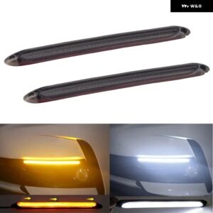 2個 LED デイタイム ランニングライト 防水 ストリーマー ウィンカーランプ 長さ: 15.5/23.5/27.5/34.5CM