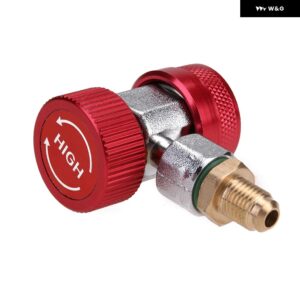 フレオン R134A シリンダー アダプター ガス インジェクター 低電圧コネクタ電圧クイックリリースホース アダプター 空調 インストール - red