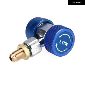 フレオン R134A シリンダー アダプター ガス インジェクター 低電圧コネクタ電圧クイックリリースホース アダプター 空調 インストール - blue