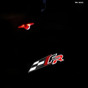 2個 LEDドアゴーストシャドウロゴプロジェクターライト装飾ランプシートアルハンブラレオン MK1 2005 2006 アクセサリー - FR