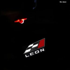 2個 LEDドアゴーストシャドウロゴプロジェクターライト装飾ランプシートアルハンブラレオン MK1 2005 2006 アクセサリー - Leon