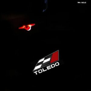 2個 LEDドアゴーストシャドウロゴプロジェクターライト装飾ランプシートアルハンブラレオン MK1 2005 2006 アクセサリー - Toledo