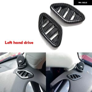 LHD RHD MG ZS 2017-2024 カーボンフロント ダッシュボード 上部 空調 ベント左右 AC コンセント トリム カーアクセサリー - Left hand driver