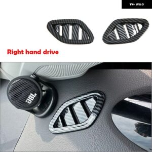 LHD RHD MG ZS 2017-2024 カーボンフロント ダッシュボード 上部 空調 ベント左右 AC コンセント トリム カーアクセサリー - Right hand driver