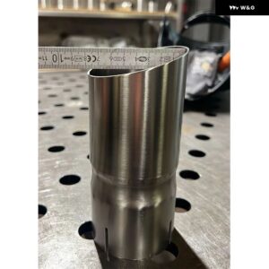 1個 ステンレス マフラーテールスロートベベルエッジ排気先端 - 170-80-76 Black