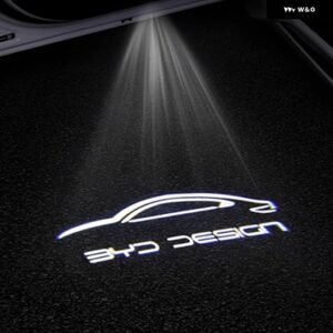 2X LEDドアランププロジェクターカーテシライトアクセサリー VW ゴルフ 5 6 7 ジェッタ MK5 MK6 MK7 パサート B6 B7 B8 B9 CC トゥアレグ 7P - BYD2