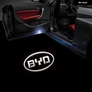 2X LEDドアランププロジェクターカーテシライトアクセサリー VW ゴルフ 5 6 7 ジェッタ MK5 MK6 MK7 パサート B6 B7 B8 B9 CC トゥアレグ 7P - BYD3