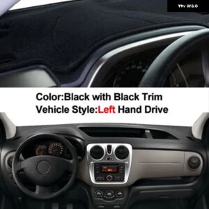 ダッシュボード カバー DACIA DOKKER ダッシュマットパッド カーペット ダッシュボード カバー ダッシュマットサンシェード 左ハンドル自動車 プロテクター - black