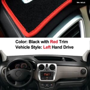 ダッシュボード カバー DACIA DOKKER ダッシュマットパッド カーペット ダッシュボード カバー ダッシュマットサンシェード 左ハンドル自動車 プロテクター - red