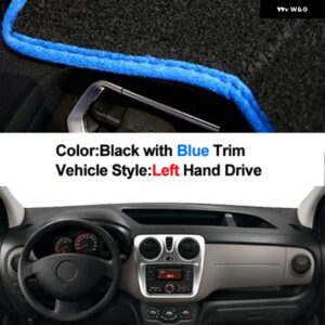 ダッシュボード カバー DACIA DOKKER ダッシュマットパッド カーペット ダッシュボード カバー ダッシュマットサンシェード 左ハンドル自動車 プロテクター - blue