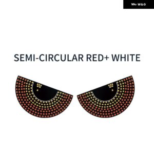 LED デビルアイ USB アイライト イーグルアイライト装飾デビルアイライトフラッシュライト ランニング安全ハザードランプ - Red and White