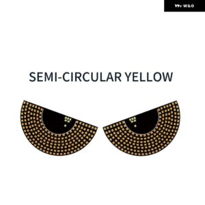 LED デビルアイ USB アイライト イーグルアイライト装飾デビルアイライトフラッシュライト ランニング安全ハザードランプ - yellow2