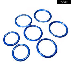 7個 インテリア センター コンソール エアベント アウトレット カバー ベンツ CLAクラス C118 CLA200 CLA220 CLA250 CLA35 CLA45 AMG アクセサリー - blue