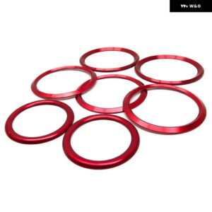 7個 インテリア センター コンソール エアベント アウトレット カバー ベンツ CLAクラス C118 CLA200 CLA220 CLA250 CLA35 CLA45 AMG アクセサリー - red