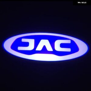 2個 LEDドアライト JAC リファイン S3 S5 A30 A13 T6 T8 M4 M2 R3 ロゴプロジェクターゴーストシャドウウェルカムランプカーアクセサリー - Blue