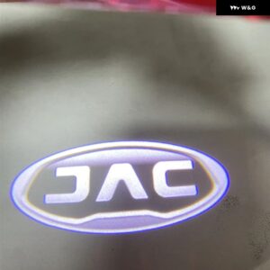 2個 LEDドアライト JAC リファイン S3 S5 A30 A13 T6 T8 M4 M2 R3 ロゴプロジェクターゴーストシャドウウェルカムランプカーアクセサリー - Crystal Blue
