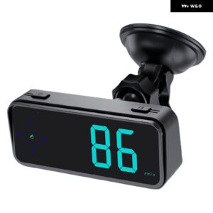 フロントガラススピード プロジェクターコンパス付きカラフルな LED ディスプレイ デジタルカー HUDスピード MPH KMH - with Bracket