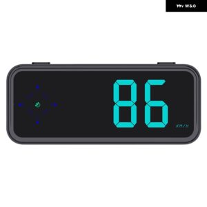 フロントガラススピード プロジェクターコンパス付きカラフルな LED ディスプレイ デジタルカー HUDスピード MPH KMH - without Bracket