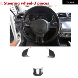 インテリア トリム 5D ゴルフ 6 MK6 2009-2013 カーアクセサリーカーボンセンター コンソール ゴルフ MK6 5D ステッカー ABS パネル