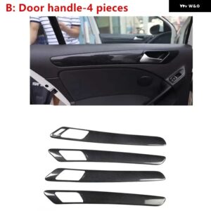 インテリア トリム 5D ゴルフ 6 MK6 2009-2013 カーアクセサリーカーボンセンター コンソール ゴルフ MK6 5D ステッカー ABS パネル