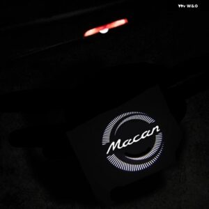 2個 LED アクセサリードアライトゴーストシャドウウェルカムランプ マカン 95B 2014-20 - white2