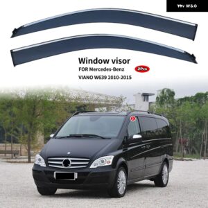 V-CLASS VITO VIANO W639 W447 2010-2022 ウィンドウ バイザー ウィンドウレインガード リアルーフ サンレイン シェード ベント バイザー スポイラー - W639 2010-20152