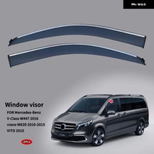 V-CLASS VITO VIANO W639 W447 2010-2022 ウィンドウ バイザー ウィンドウレインガード リアルーフ サンレイン シェード ベント バイザー スポイラー - W447 2016