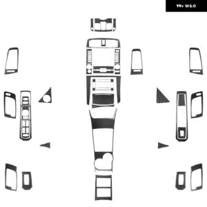 キャデラック CTS 2003-2007 カーボンセンター コンソール ギア シフト エア アウトレット パネル トリム スイートカー インテリア アクセサリー ステッカー - Black Carbon Set